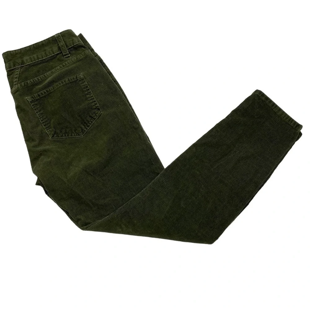 CLOSED Green Corduroy Baker Pants 27 Slim Mid Rise Crop